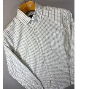 Johnnie-O‎ Prep-Formance Button Down Shirt Plaid Stretch Casual Mens Size M Tear